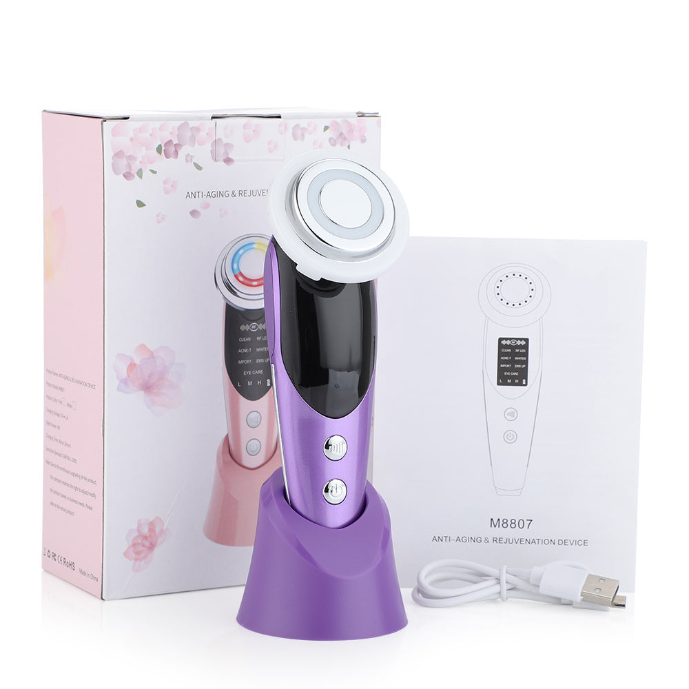 Appareil Visage 7‑en‑1 – Micro-courant, LED & Raffermissement